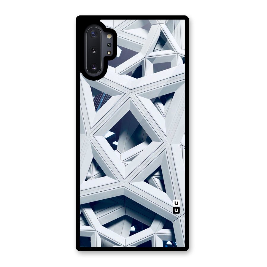 Abstract White Lines Glass Back Case for Galaxy Note 10 Plus