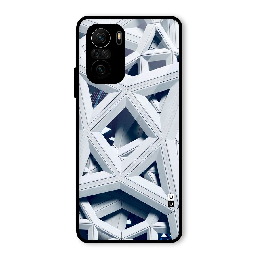 Abstract White Lines Glass Back Case for Mi 11X Pro