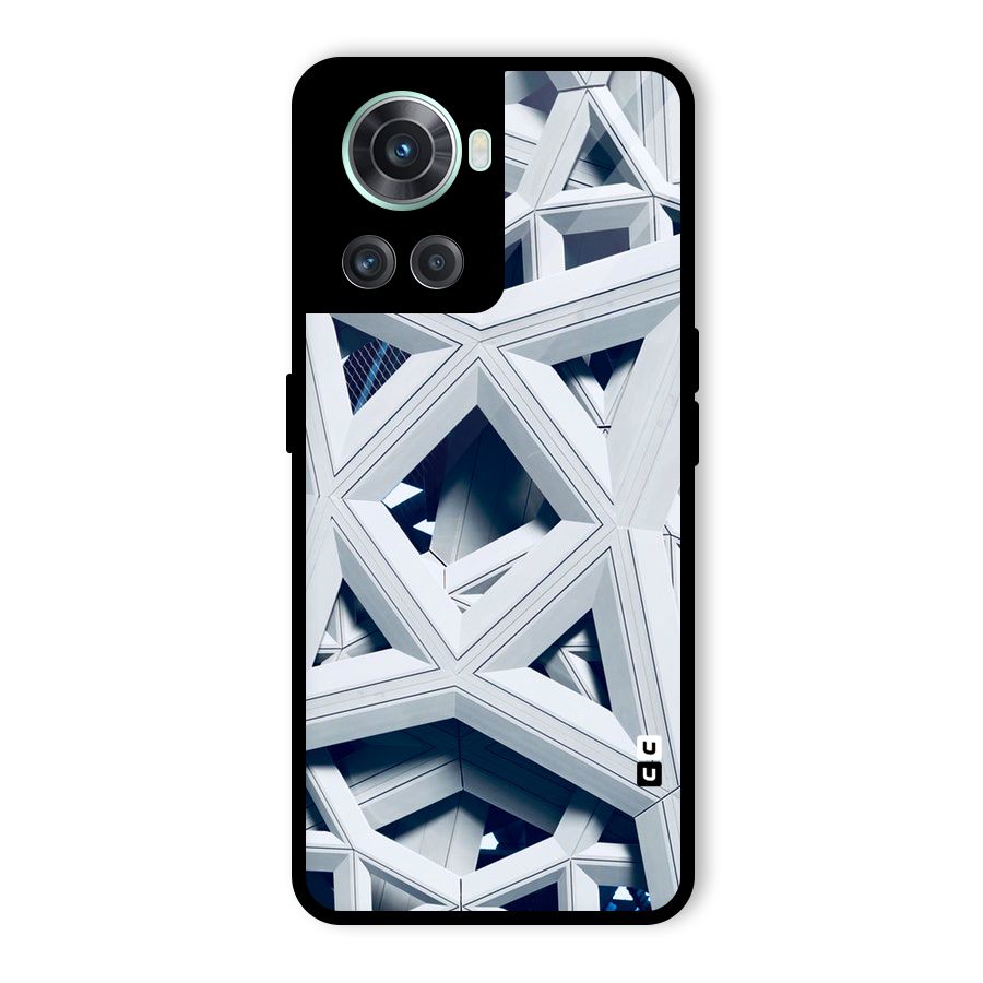 Abstract White Lines Glass Back Case for OnePlus 10R