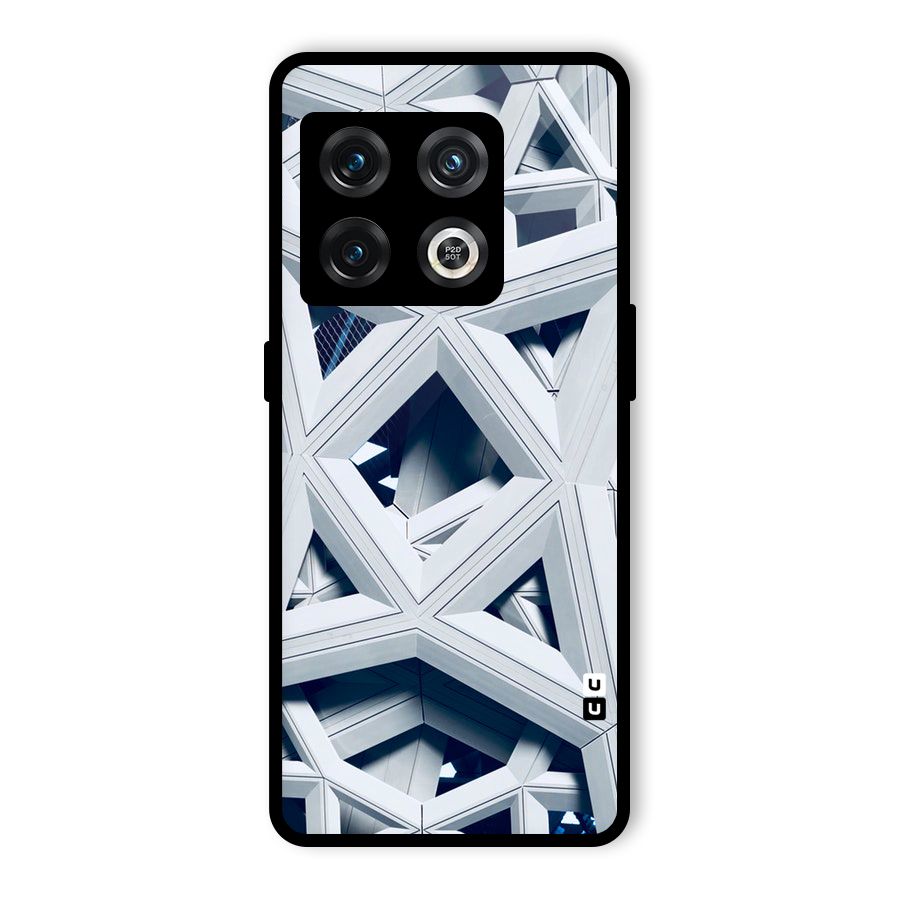 Abstract White Lines Glass Back Case for OnePlus 10 Pro 5G
