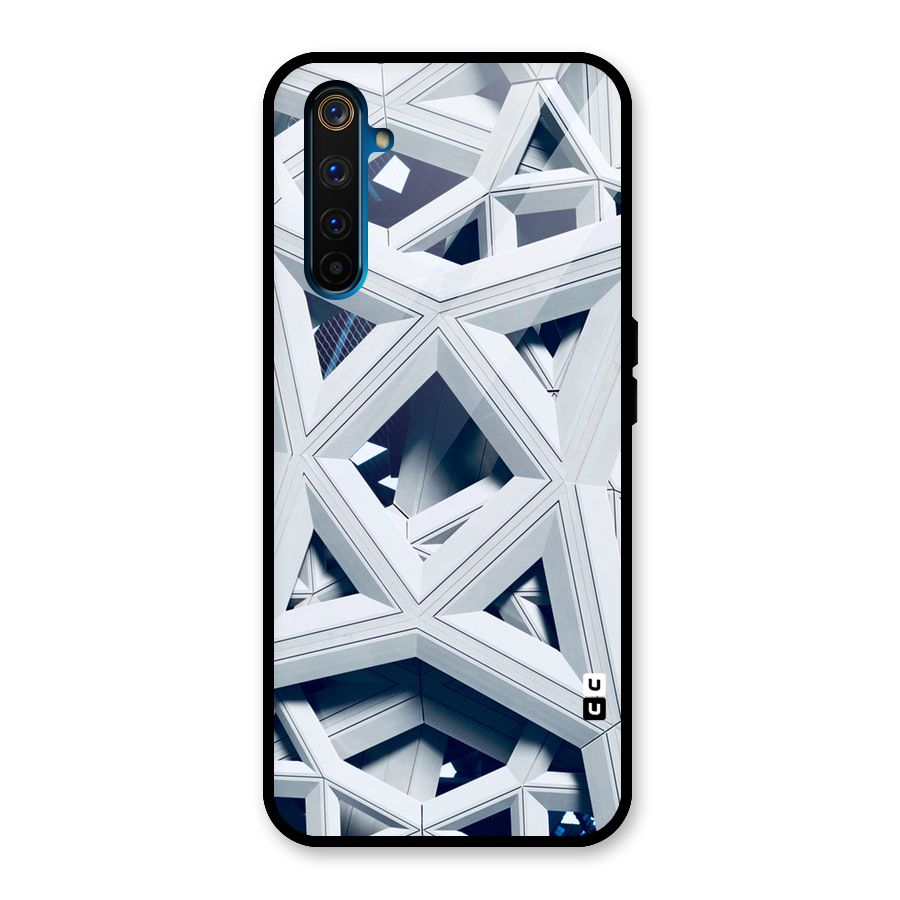 Abstract White Lines Glass Back Case for Realme 6 Pro