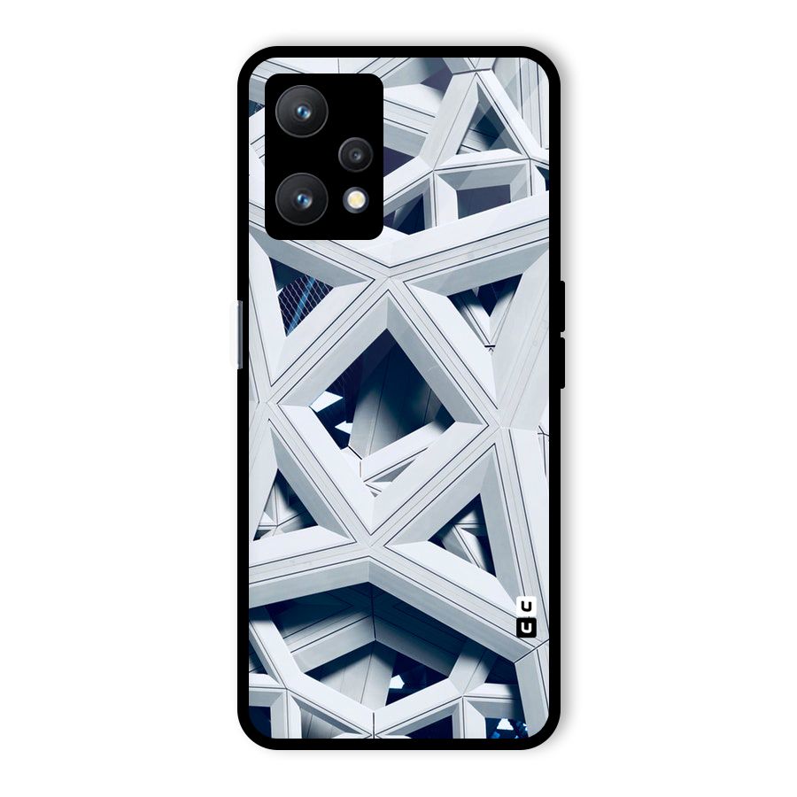 Abstract White Lines Glass Back Case for Realme 9 Pro 5G