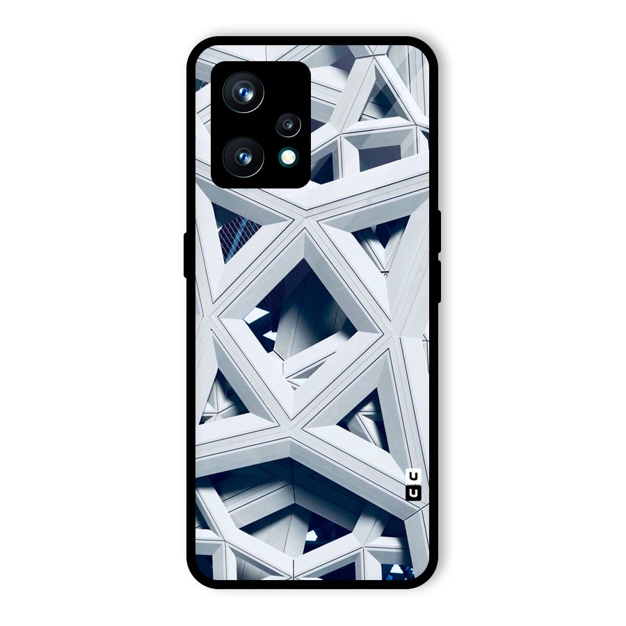 Abstract White Lines Glass Back Case for Realme 9 Pro Plus 5G