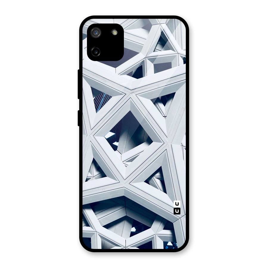 Abstract White Lines Glass Back Case for Realme C11