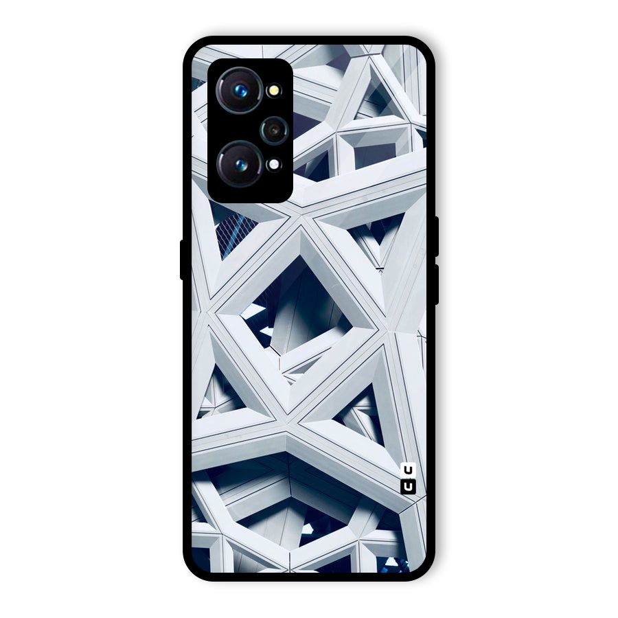 Abstract White Lines Glass Back Case for Realme GT Neo2