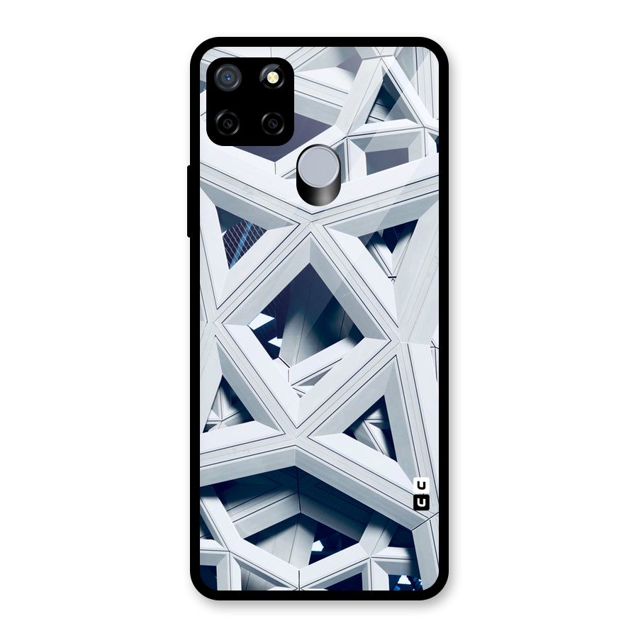 Abstract White Lines Glass Back Case for Realme Narzo 20
