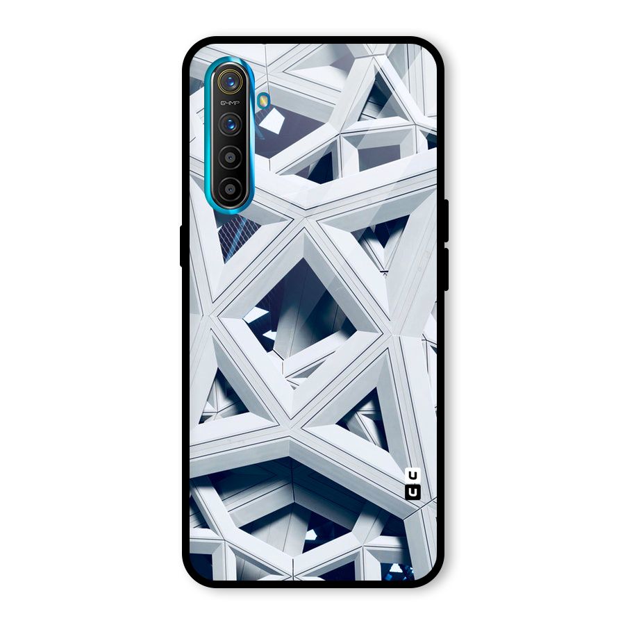 Abstract White Lines Glass Back Case for Realme X2