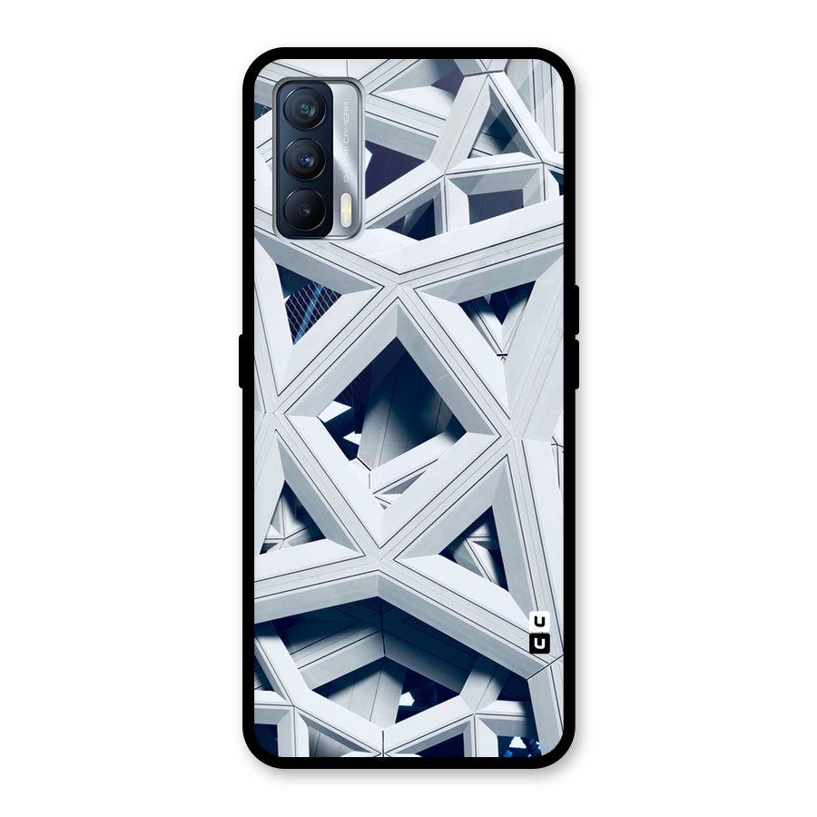 Abstract White Lines Glass Back Case for Realme X7