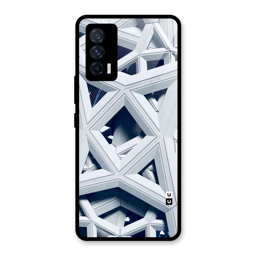 Abstract White Lines Glass Back Case for Vivo iQOO 7 5G