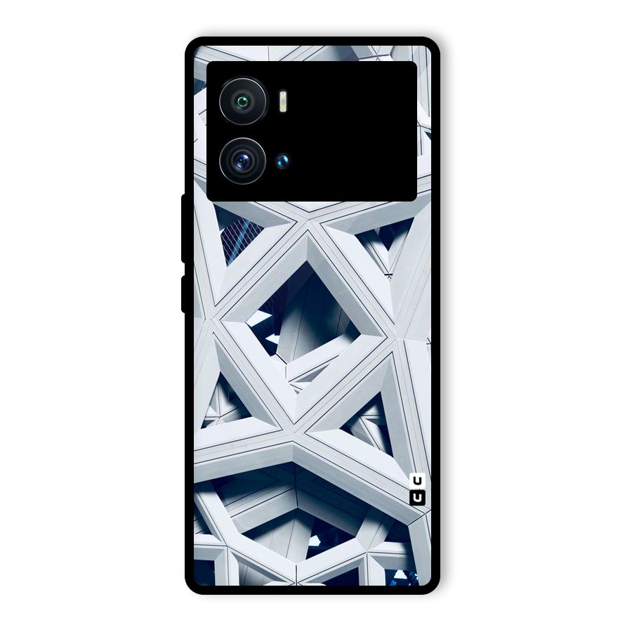 Abstract White Lines Glass Back Case for Vivo iQOO 9 Pro