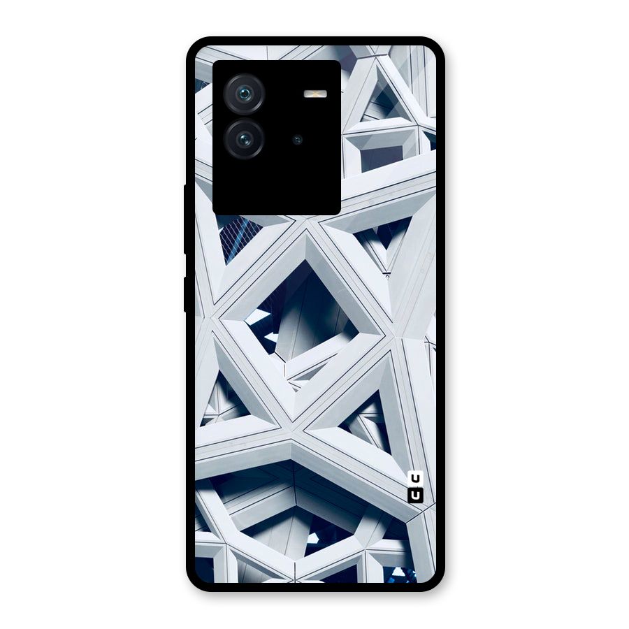 Abstract White Lines Glass Back Case for Vivo iQOO Neo 6 5G