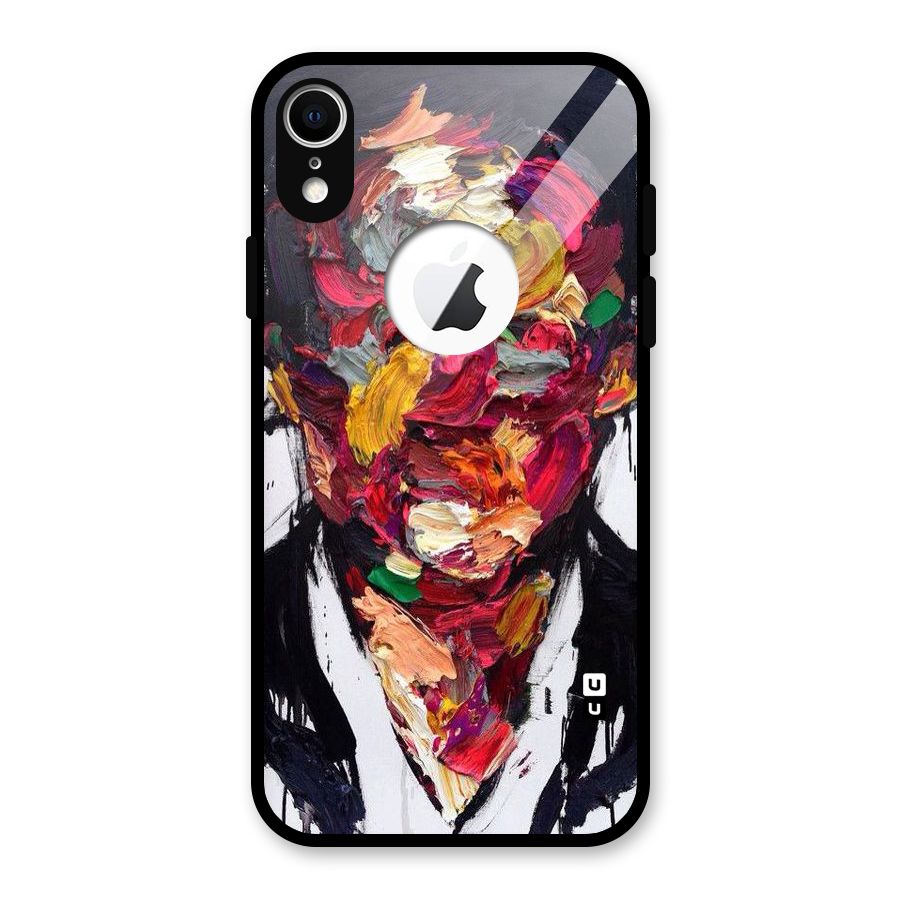 Acrylic Face Glass Back Case for iPhone XR Logo Cut