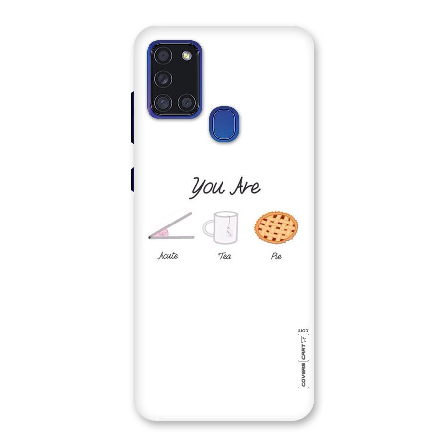 Acute Tea Pie Back Case for Galaxy A21s