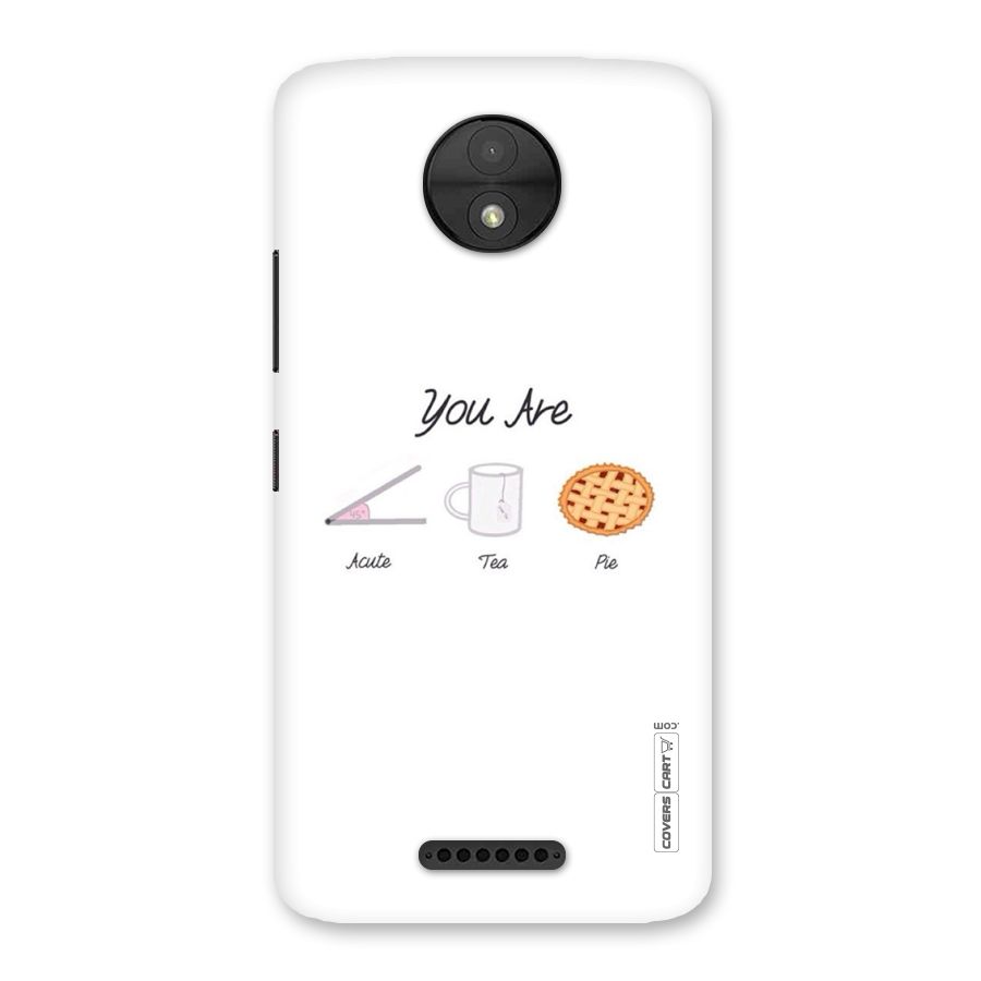 Acute Tea Pie Back Case for Moto C