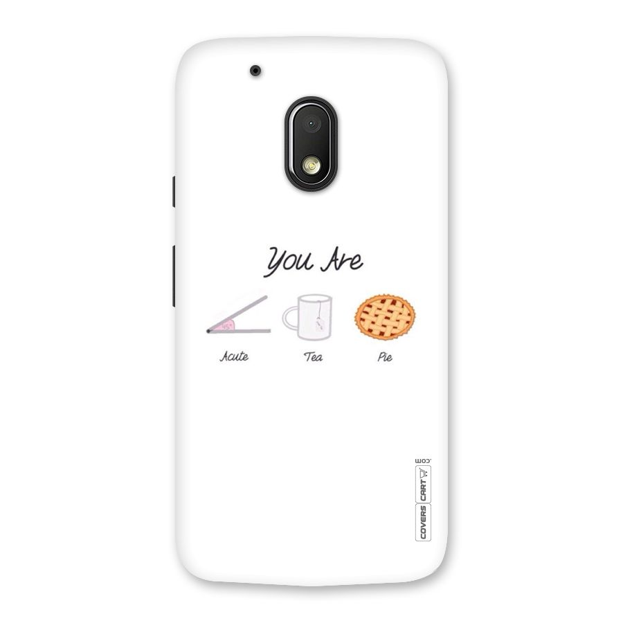 Acute Tea Pie Back Case for Moto G4 Play