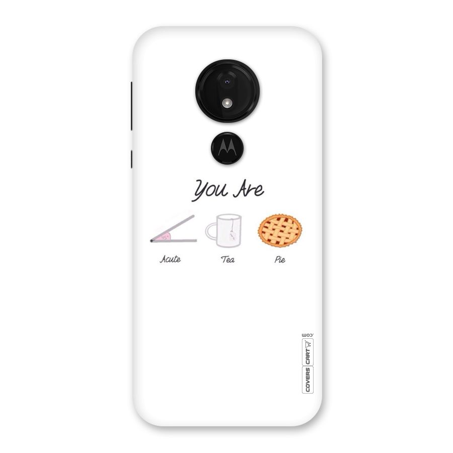 Acute Tea Pie Back Case for Moto G7 Power
