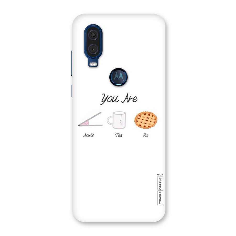 Acute Tea Pie Back Case for Motorola One Vision