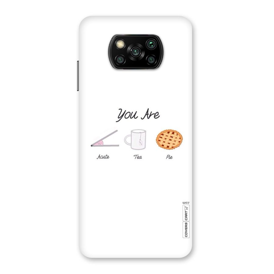 Acute Tea Pie Back Case for Poco X3