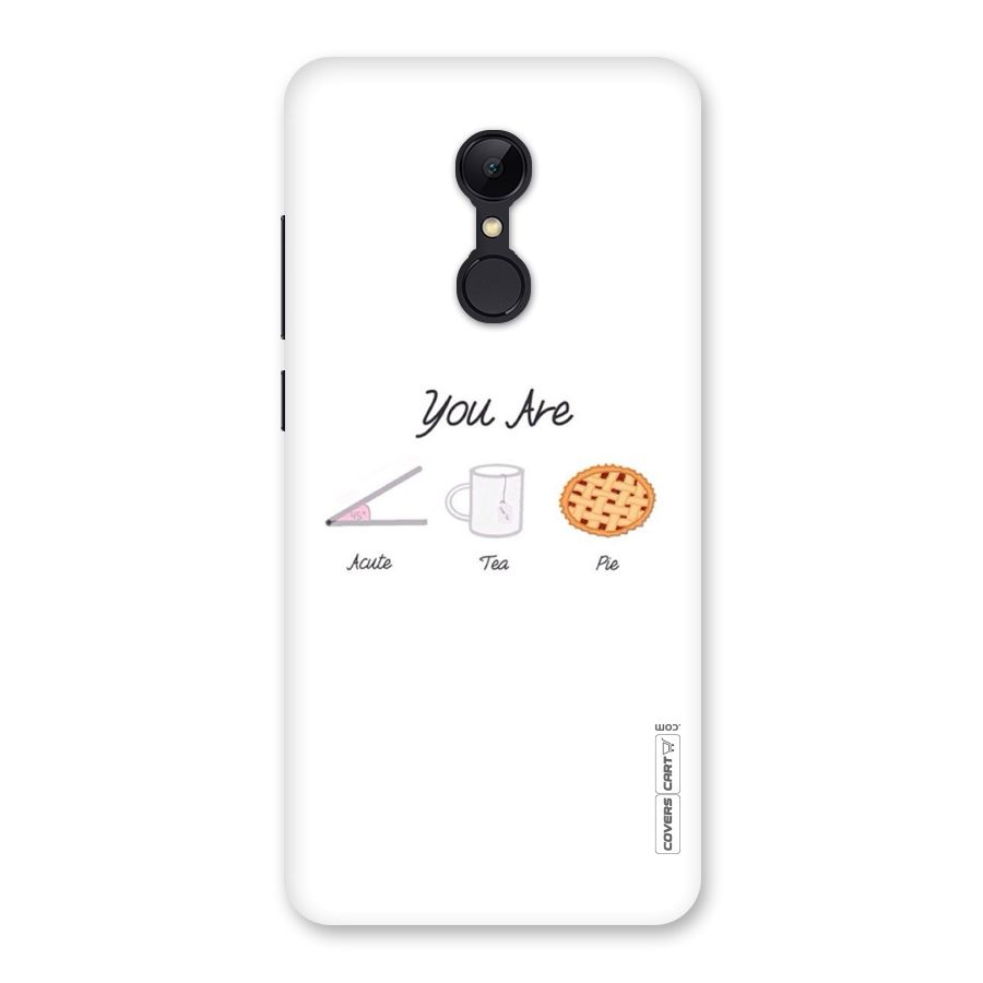 Acute Tea Pie Back Case for Redmi 5