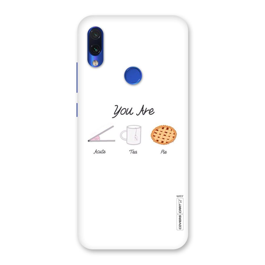 Acute Tea Pie Back Case for Redmi Note 7
