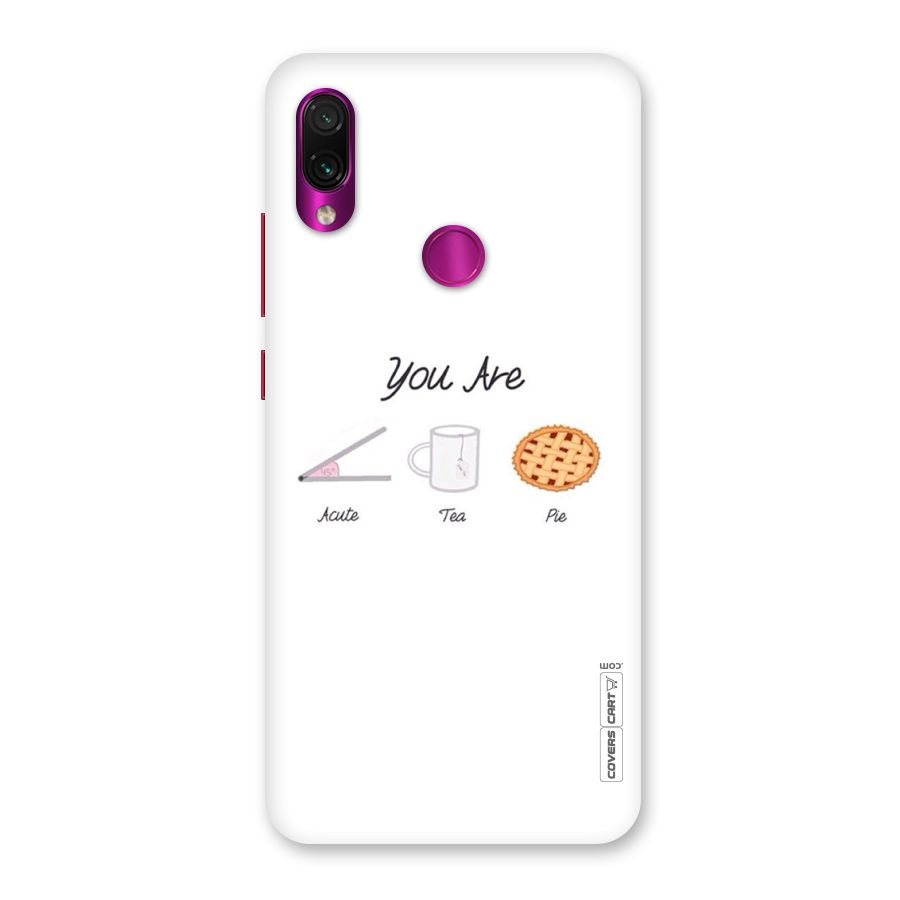 Acute Tea Pie Back Case for Redmi Note 7 Pro