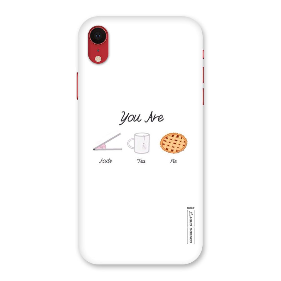 Acute Tea Pie Back Case for iPhone XR