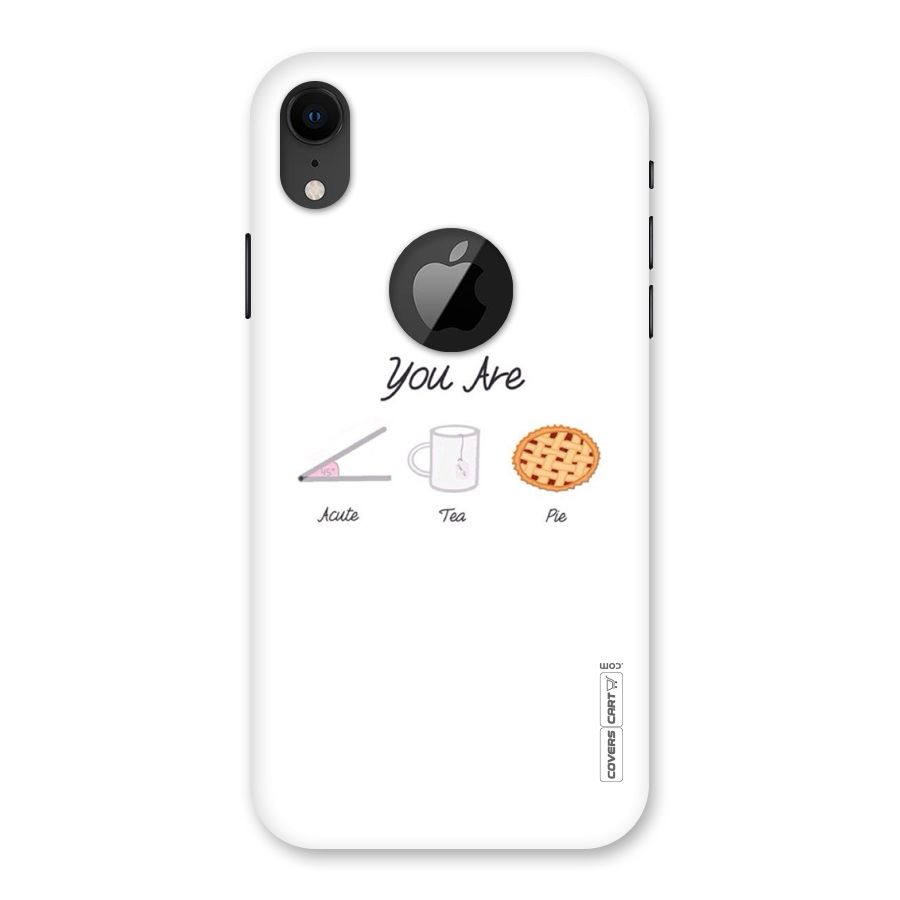 Acute Tea Pie Back Case for iPhone XR Logo Cut