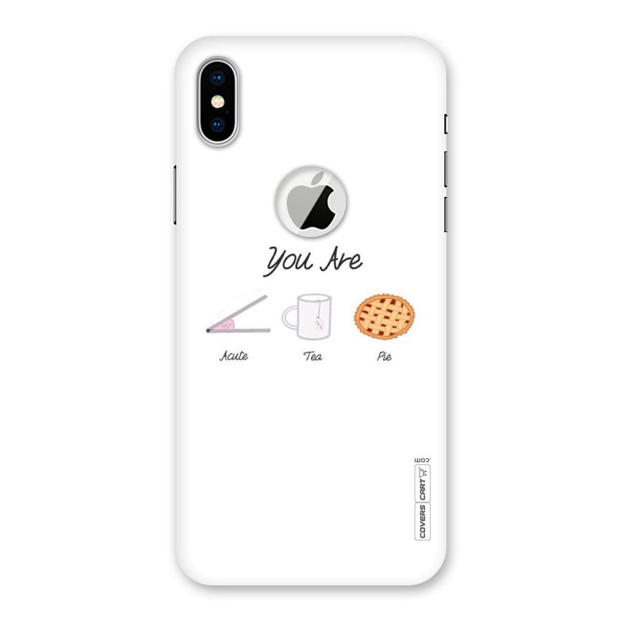 Acute Tea Pie Back Case for iPhone XS Logo Cut