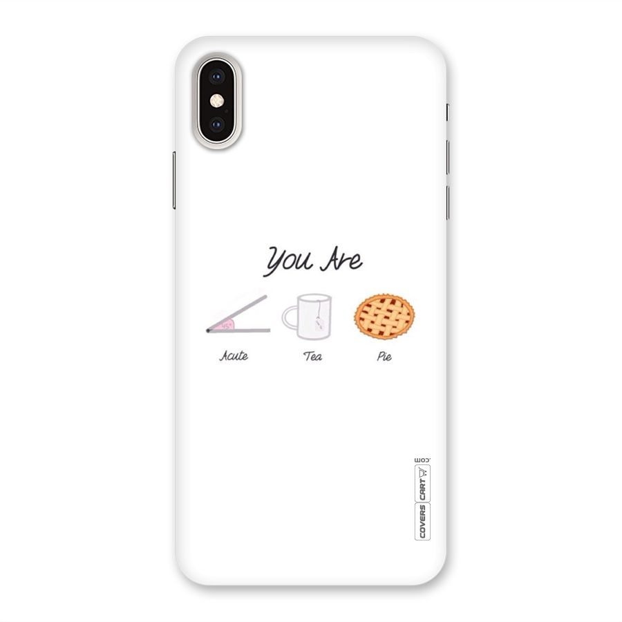 Acute Tea Pie Back Case for iPhone XS Max