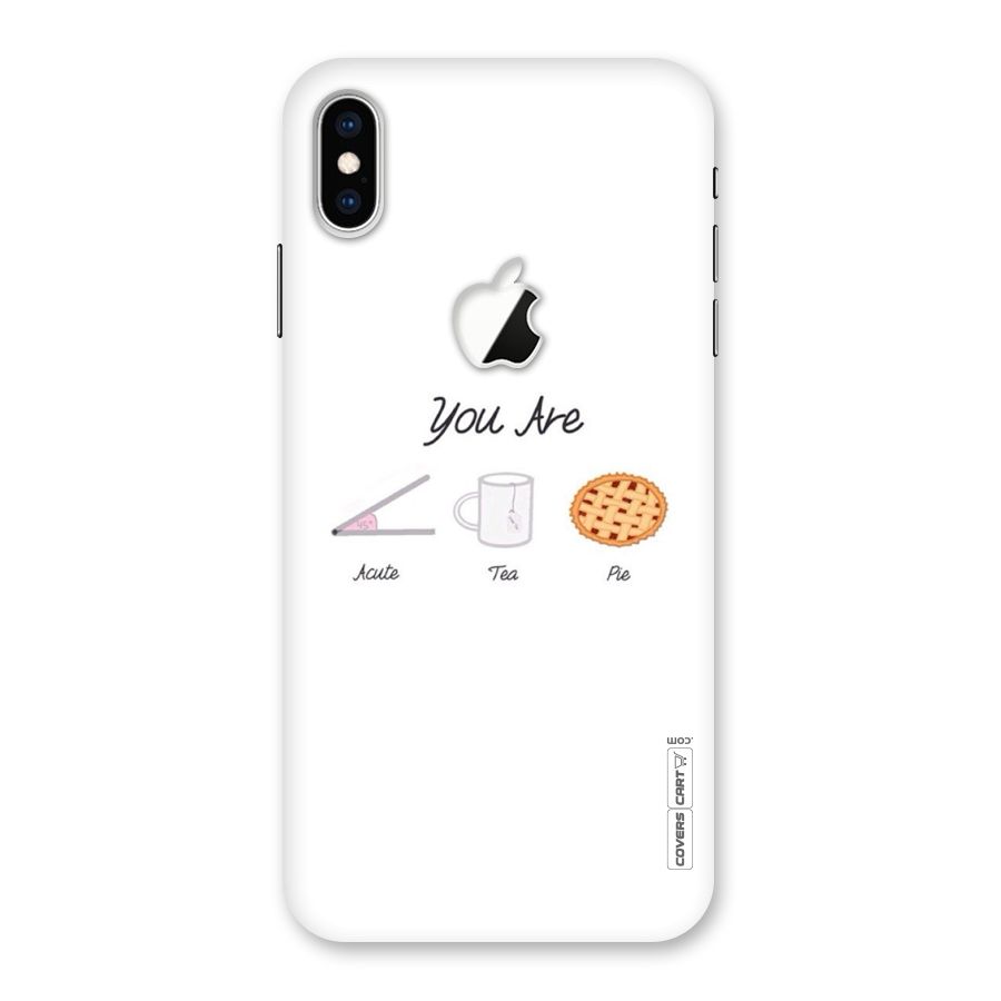 Acute Tea Pie Back Case for iPhone XS Max Apple Cut