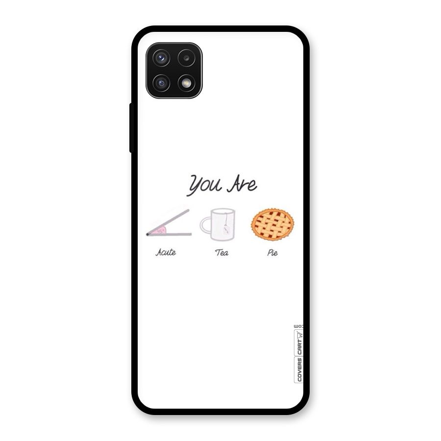 Acute Tea Pie Glass Back Case for Galaxy A22 5G
