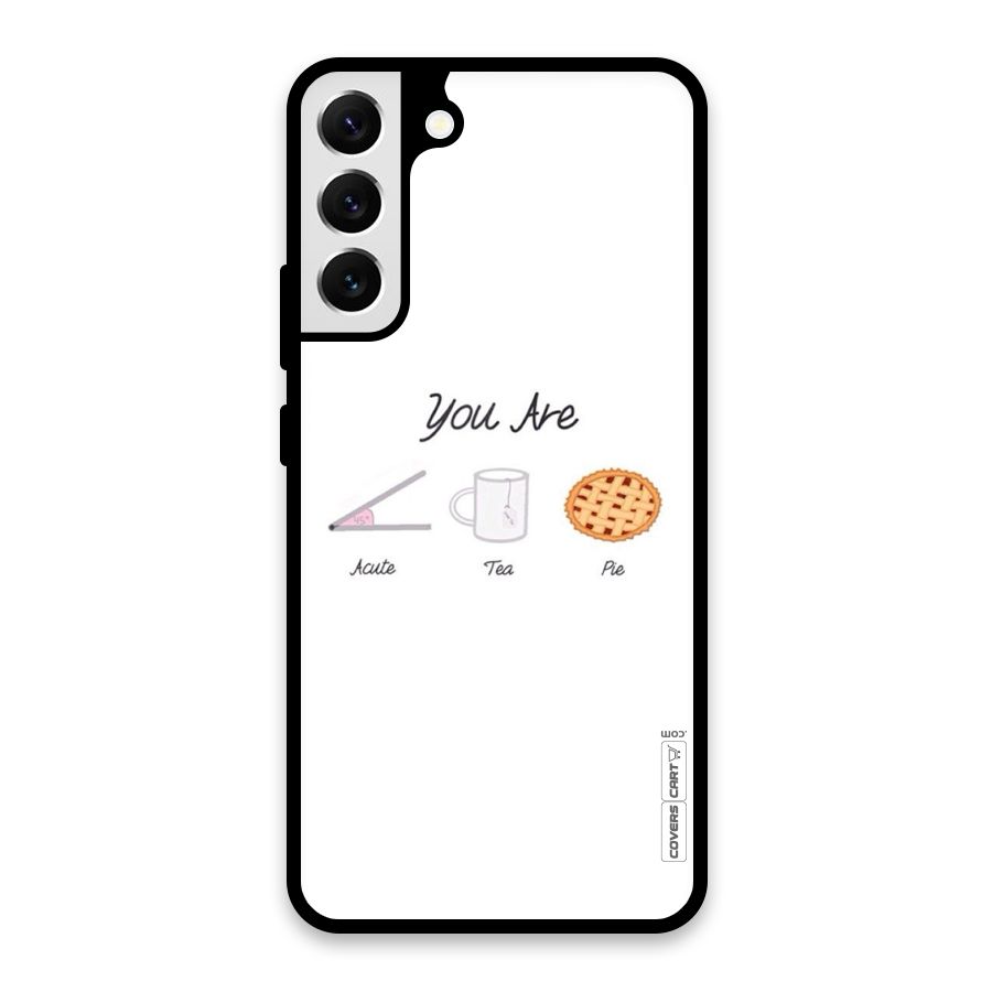 Acute Tea Pie Glass Back Case for Galaxy S22 Plus 5G