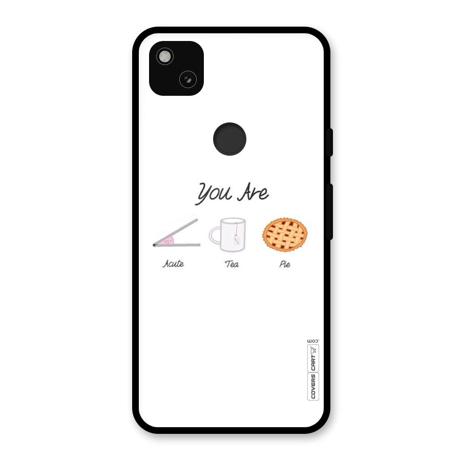 Acute Tea Pie Glass Back Case for Google Pixel 4a