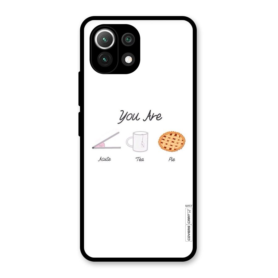 Acute Tea Pie Glass Back Case for Mi 11 Lite NE 5G