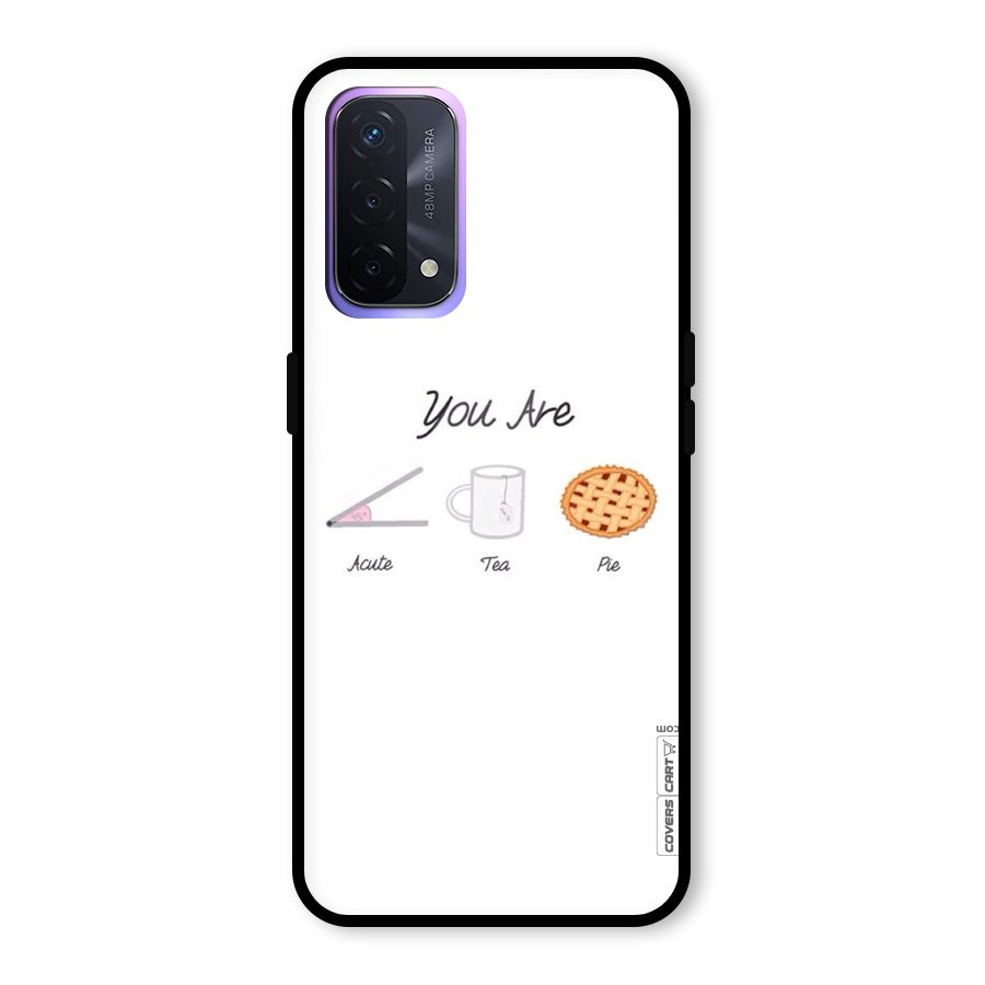 Acute Tea Pie Glass Back Case for Oppo A74 5G