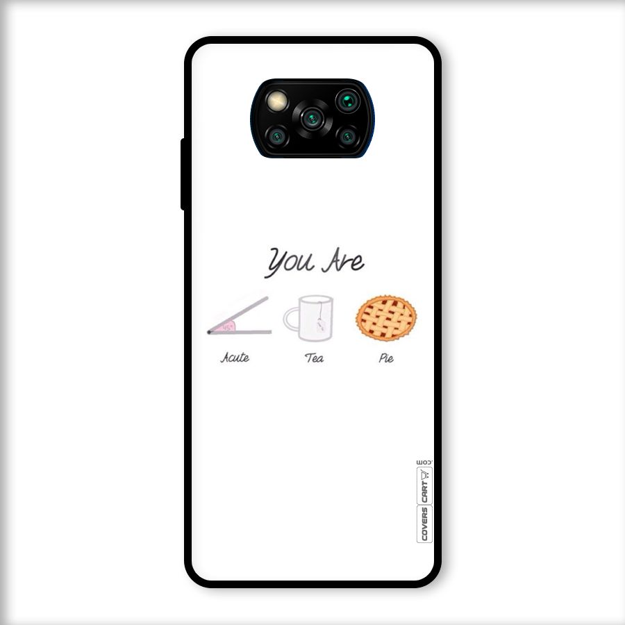Acute Tea Pie Glass Back Case for Poco X3
