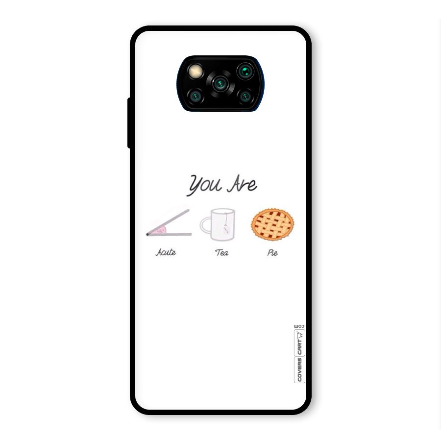 Acute Tea Pie Glass Back Case for Poco X3 Pro
