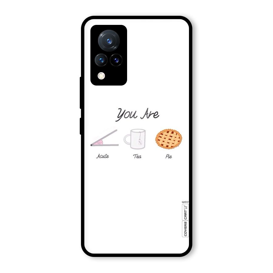 Acute Tea Pie Glass Back Case for Vivo V21 5G