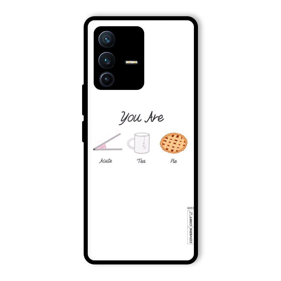 Acute Tea Pie Glass Back Case for Vivo V23 Pro