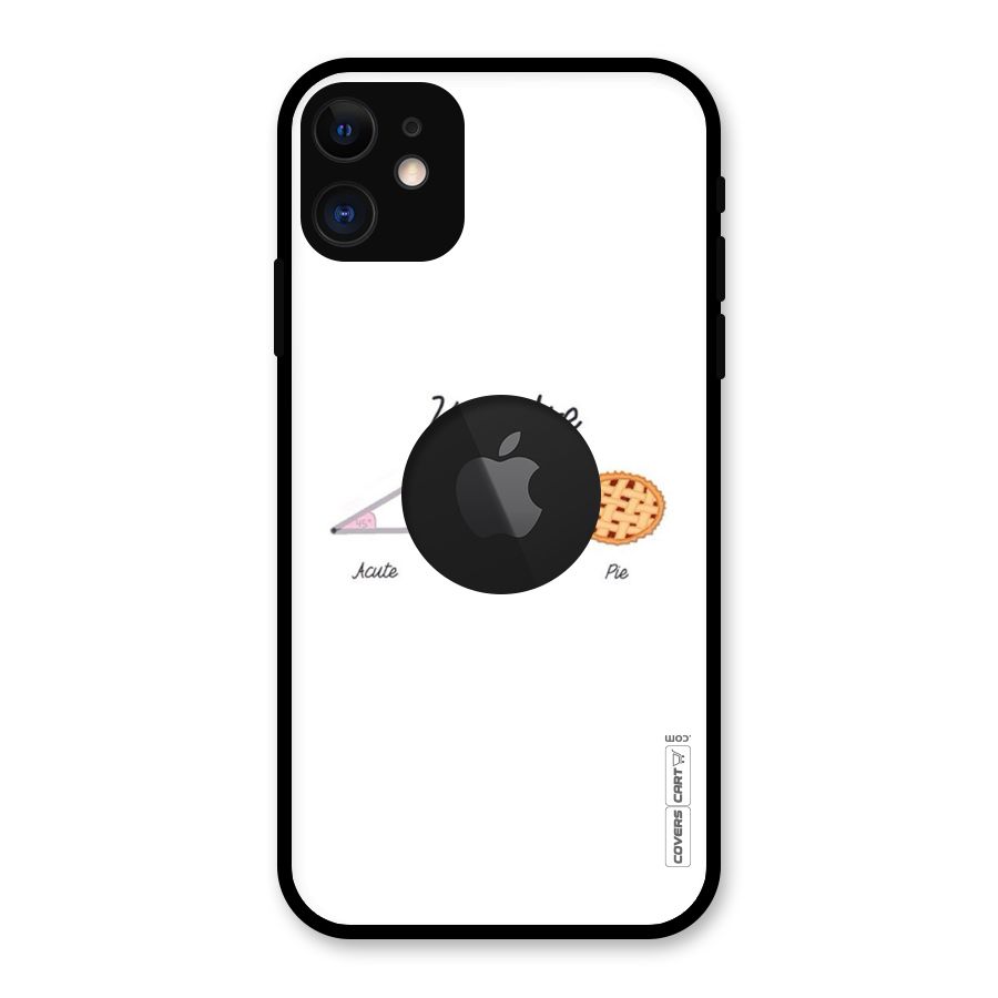 Acute Tea Pie Glass Back Case for iPhone 11 Logo Cut