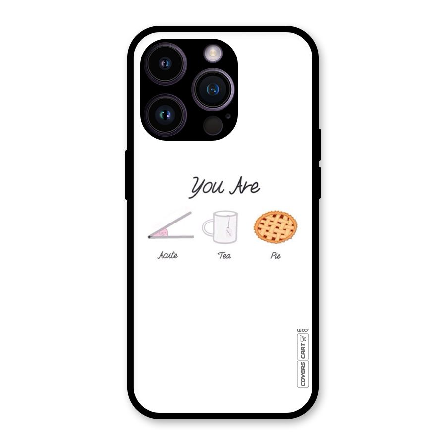 Acute Tea Pie Glass Back Case for iPhone 14 Pro