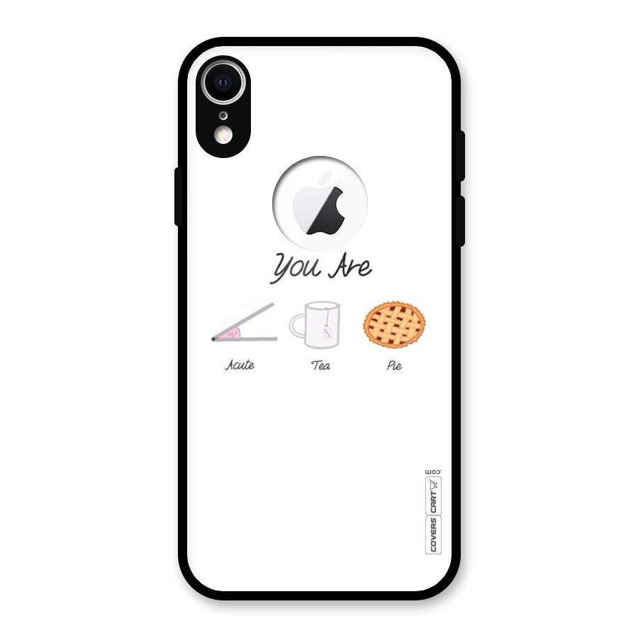 Acute Tea Pie Glass Back Case for iPhone XR Logo Cut