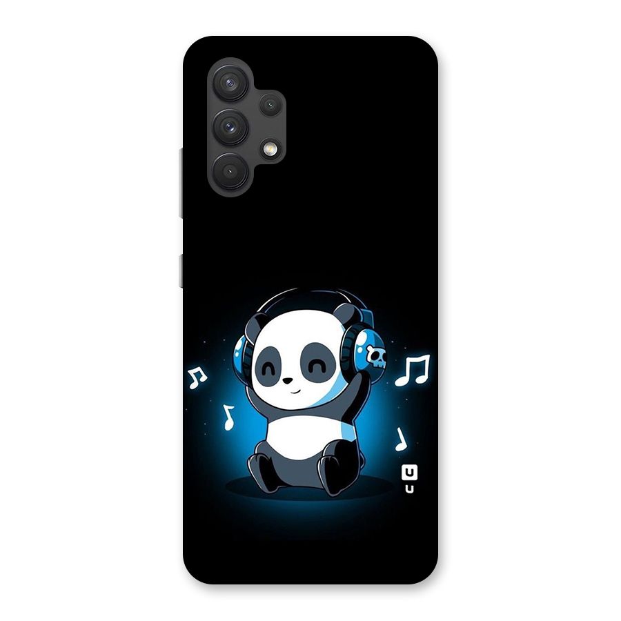 Adorable Panda Enjoying Music Back Case for Galaxy A32