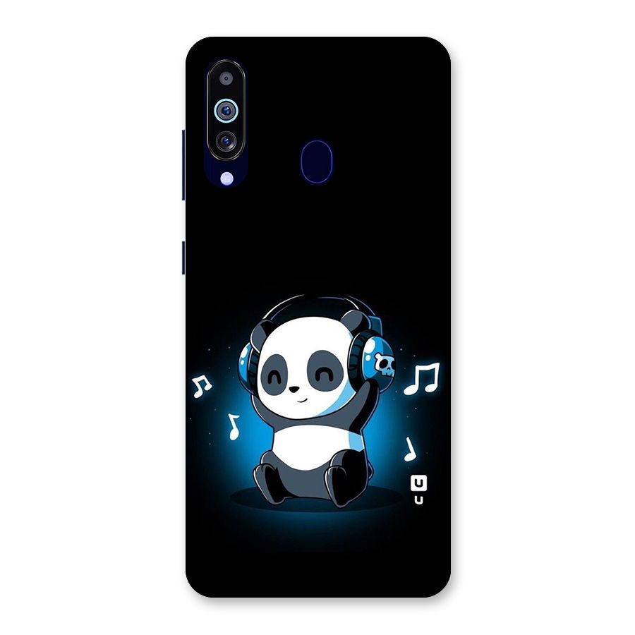Adorable Panda Enjoying Music Back Case for Galaxy A60