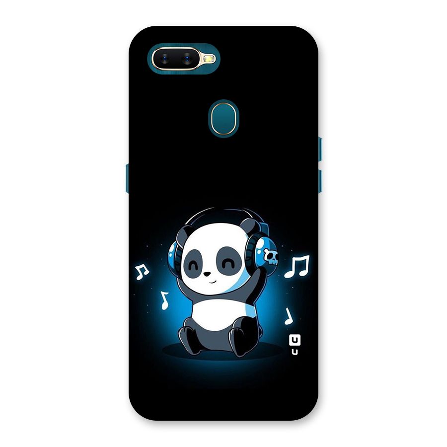 Adorable Panda Enjoying Music Back Case for Oppo A11k
