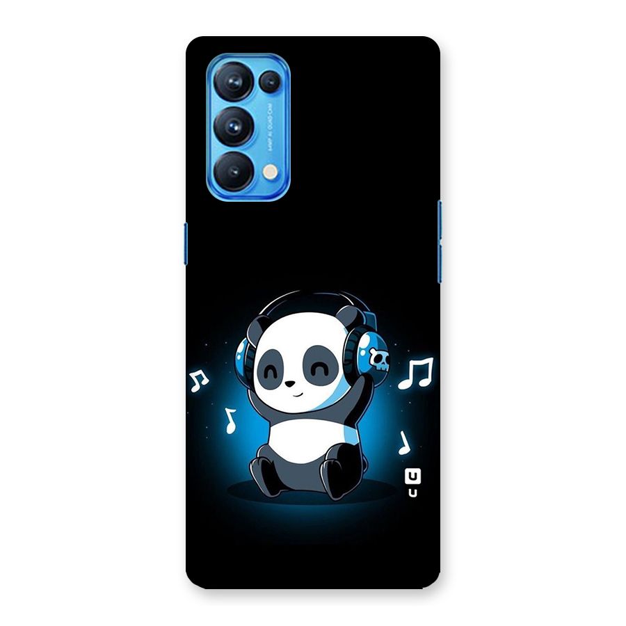 Adorable Panda Enjoying Music Back Case for Oppo Reno5 Pro 5G
