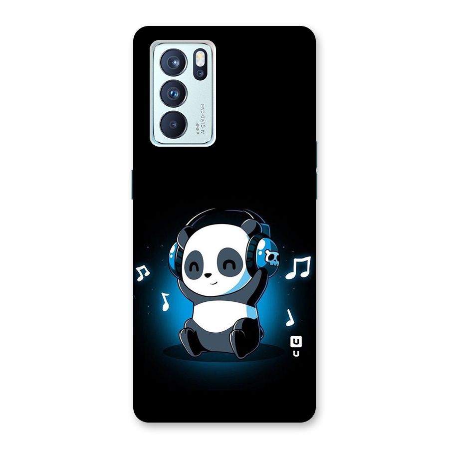 Adorable Panda Enjoying Music Back Case for Oppo Reno6 Pro 5G