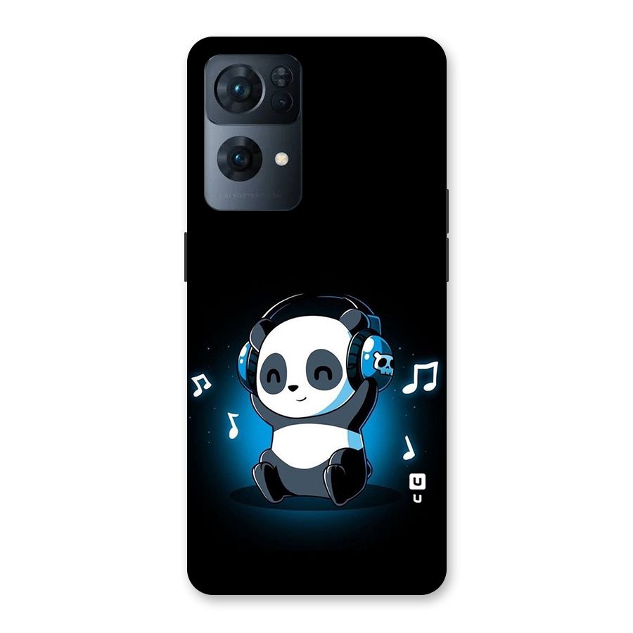 Adorable Panda Enjoying Music Back Case for Oppo Reno7 Pro 5G