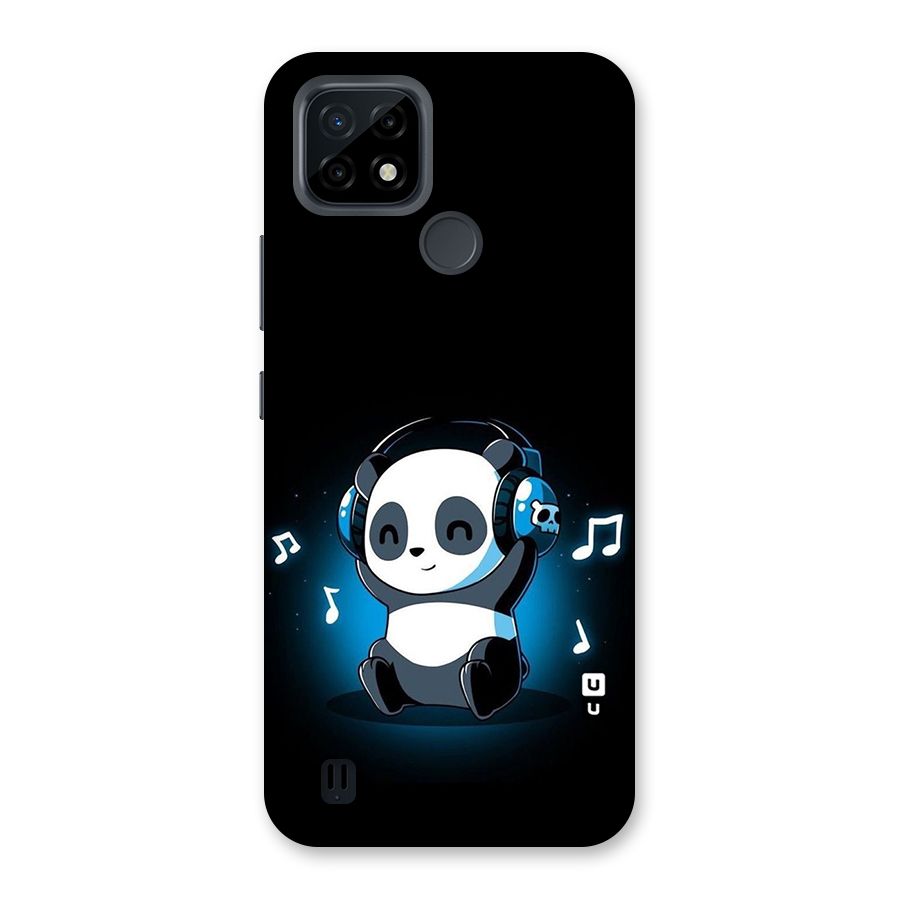 Adorable Panda Enjoying Music Back Case for Realme C21
