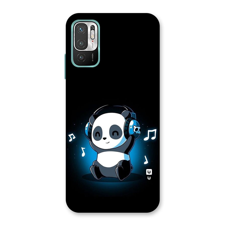 Adorable Panda Enjoying Music Back Case for Redmi Note 10T 5G